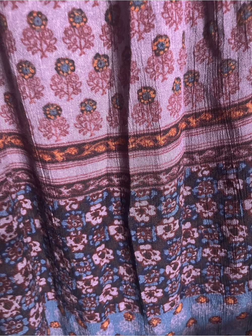 American Eagle Outfitters Multicolor Floral Print Top in Blue & Rust - Picture 11 of 11